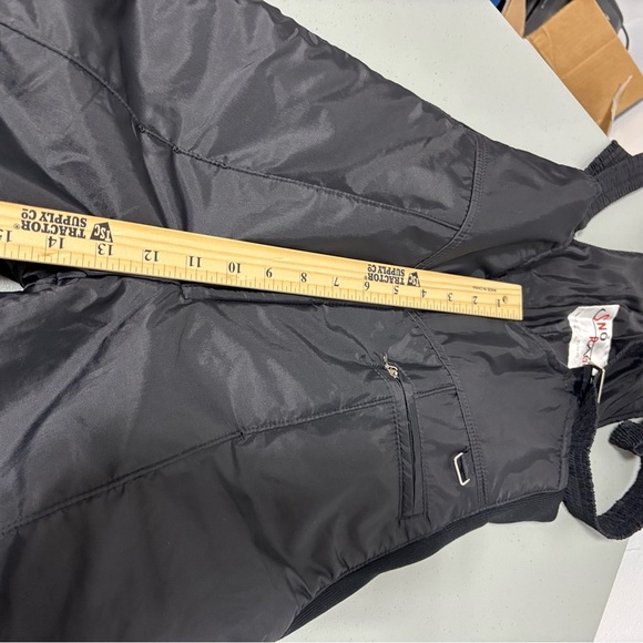 Sno Rags VTG Women's 8 Snowsuit Overalls Black Taiwan Snowpants Nylon Polyester - Picture 11 of 12